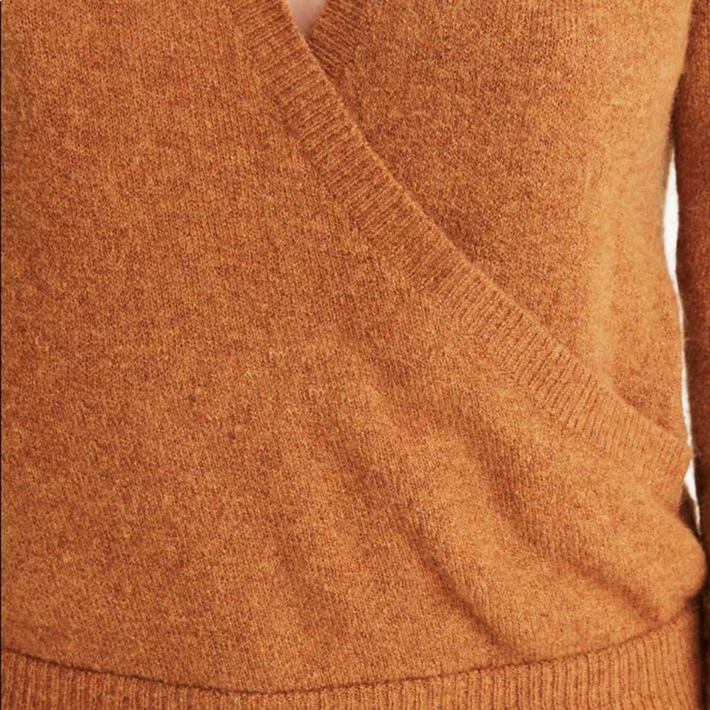 Madewell Faux Wrap Pullover Sweater - Picture 5 of 5